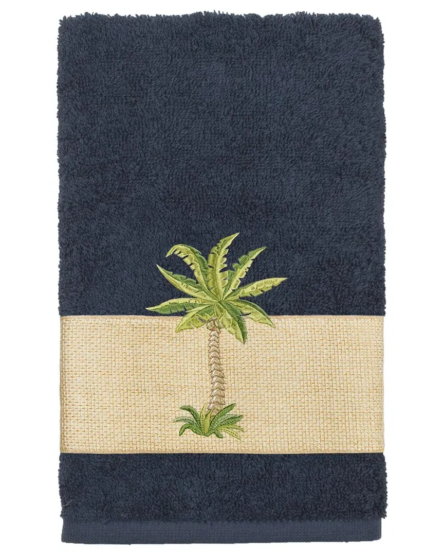 Colton Embellished Hand Towel - Midnight Blue, Turkish Cotton