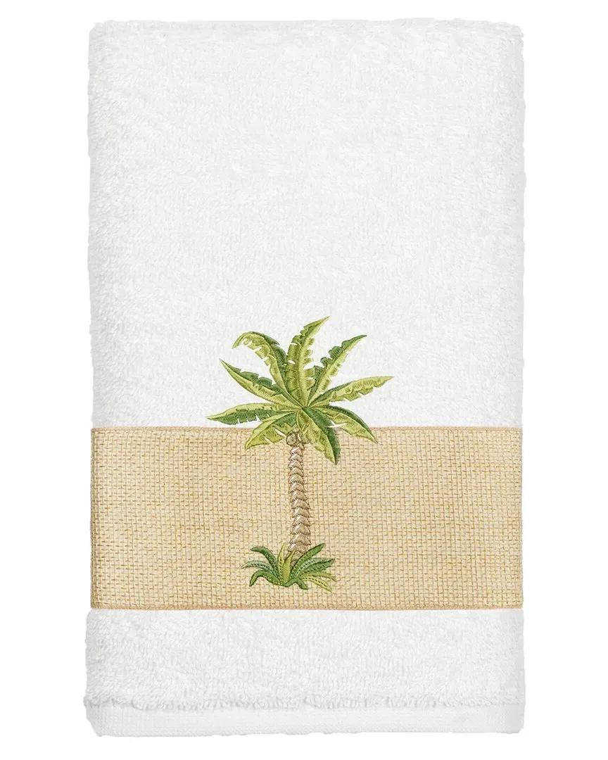 Colton Embellished Hand Towel - White, Turkish Cotton