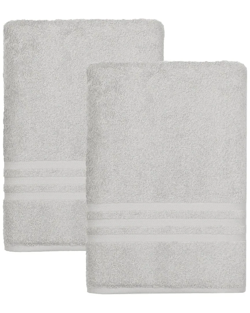 Denzi 2pc Bath Sheet Set - Grey, Turkish Cotton