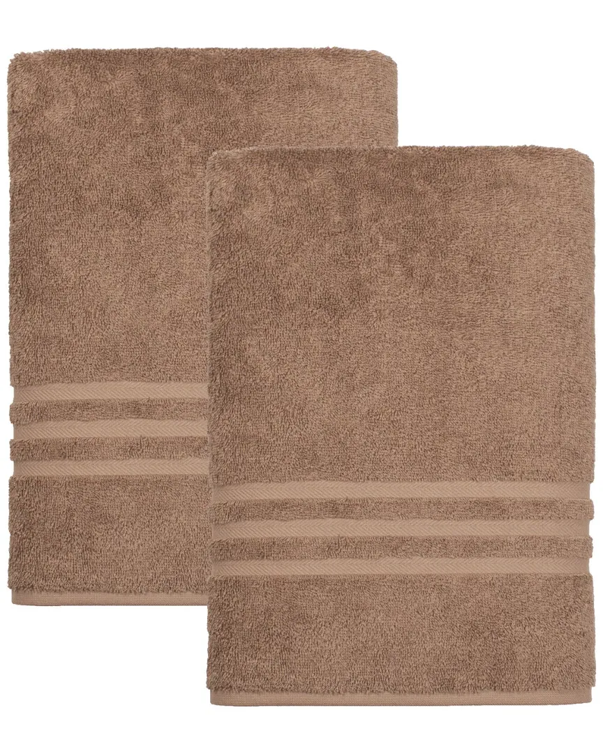 Denzi 2pc Bath Sheet Set - Latte, Turkish Cotton