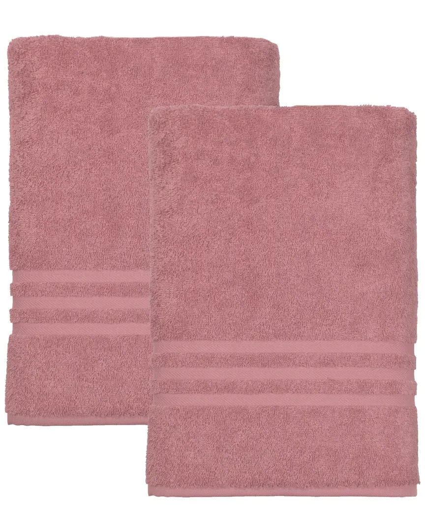 Denzi 2pc Bath Sheet Set - Tea Rose, Turkish Cotton
