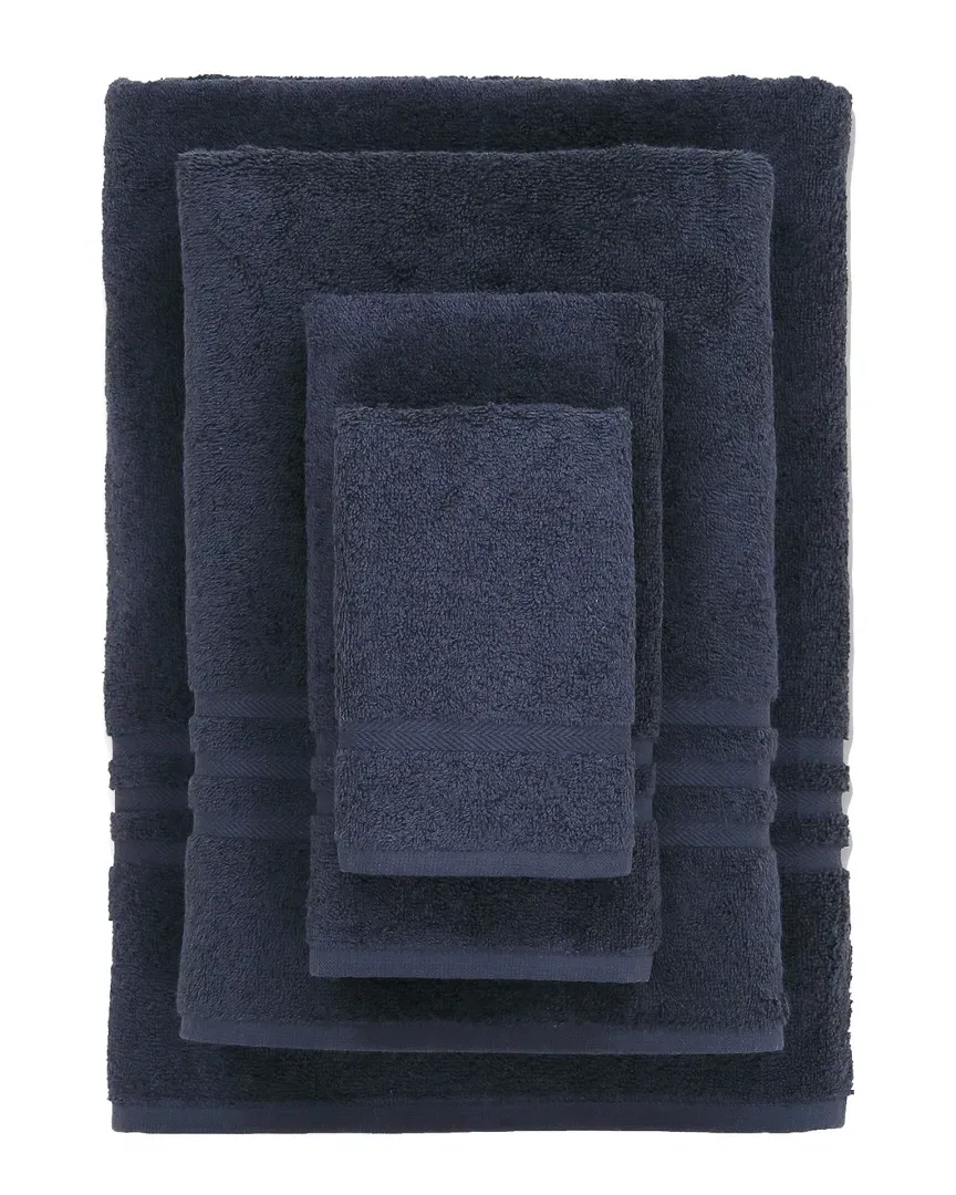 Denzi 4pc Towel Set - Blue, Turkish Cotton