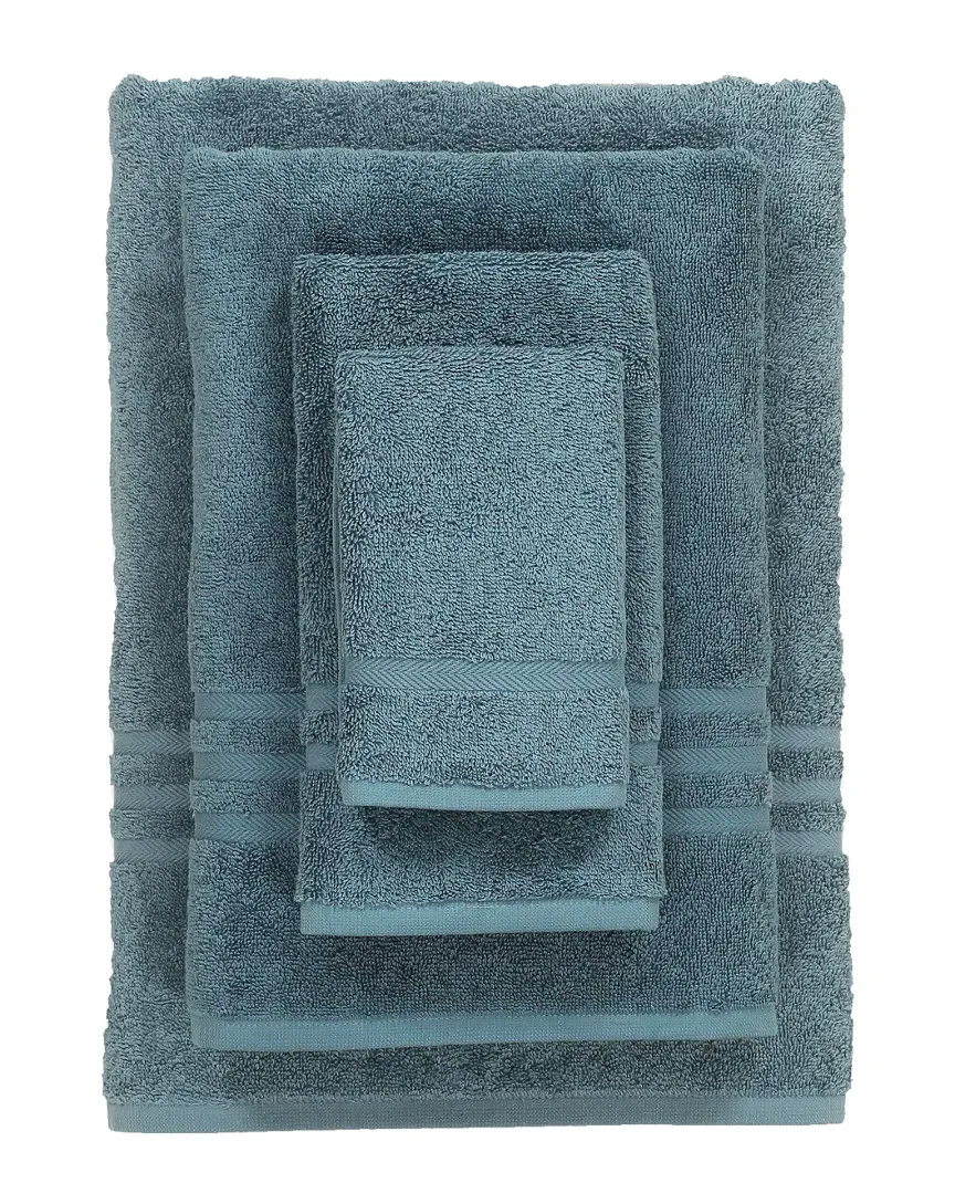 Denzi 4pc Towel Set - Blue, Turkish Cotton image