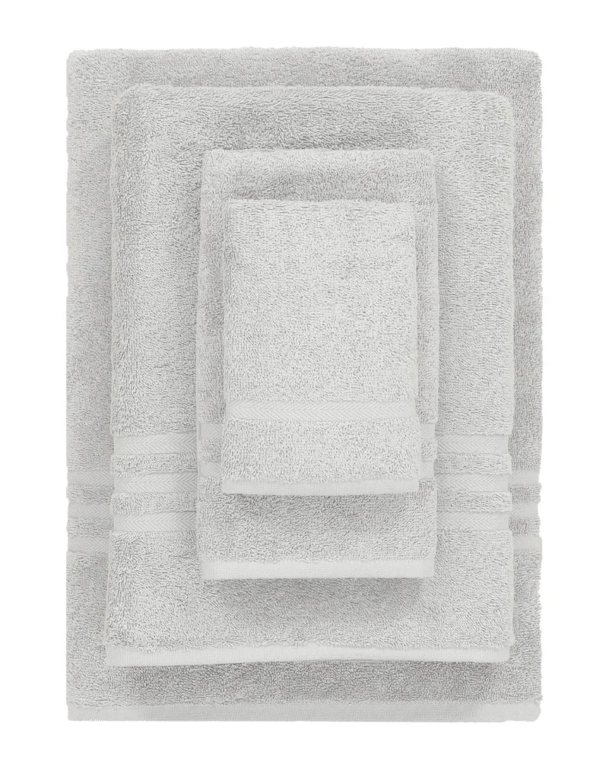 Denzi 4pc Towel Set - Grey, Turkish Cotton