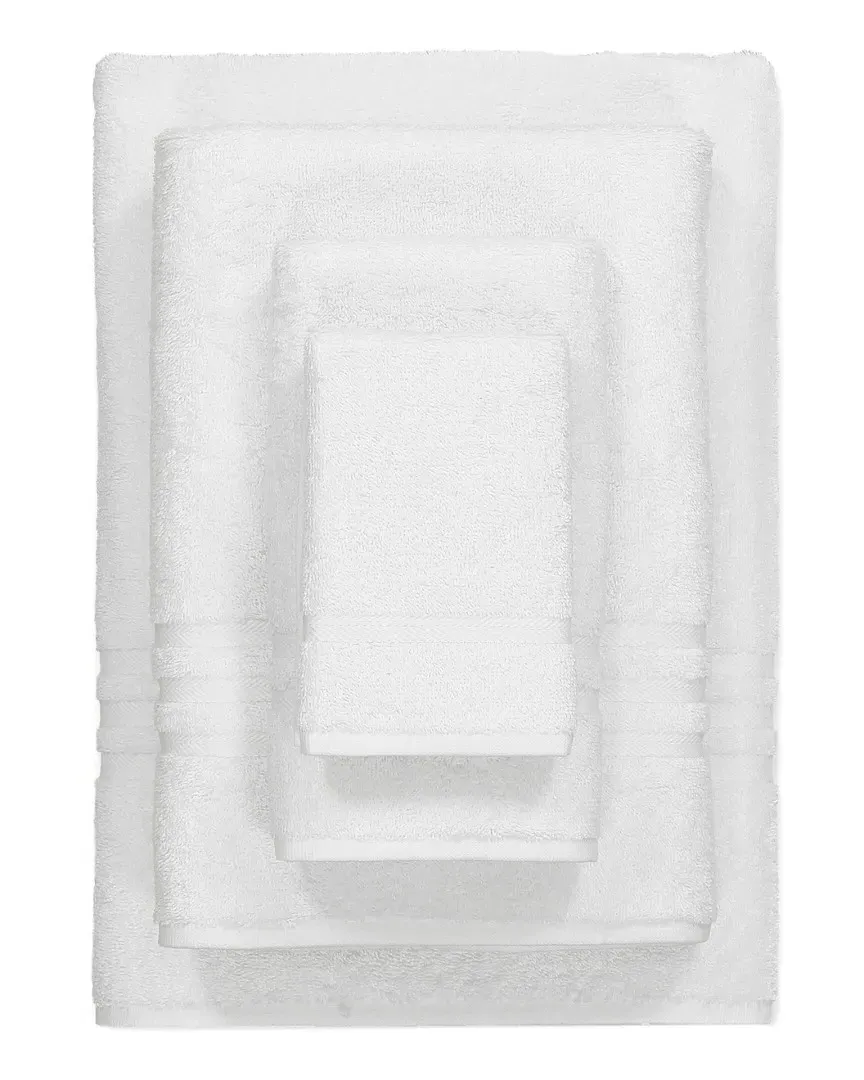 Denzi 4pc Towel Set - White, Turkish Cotton