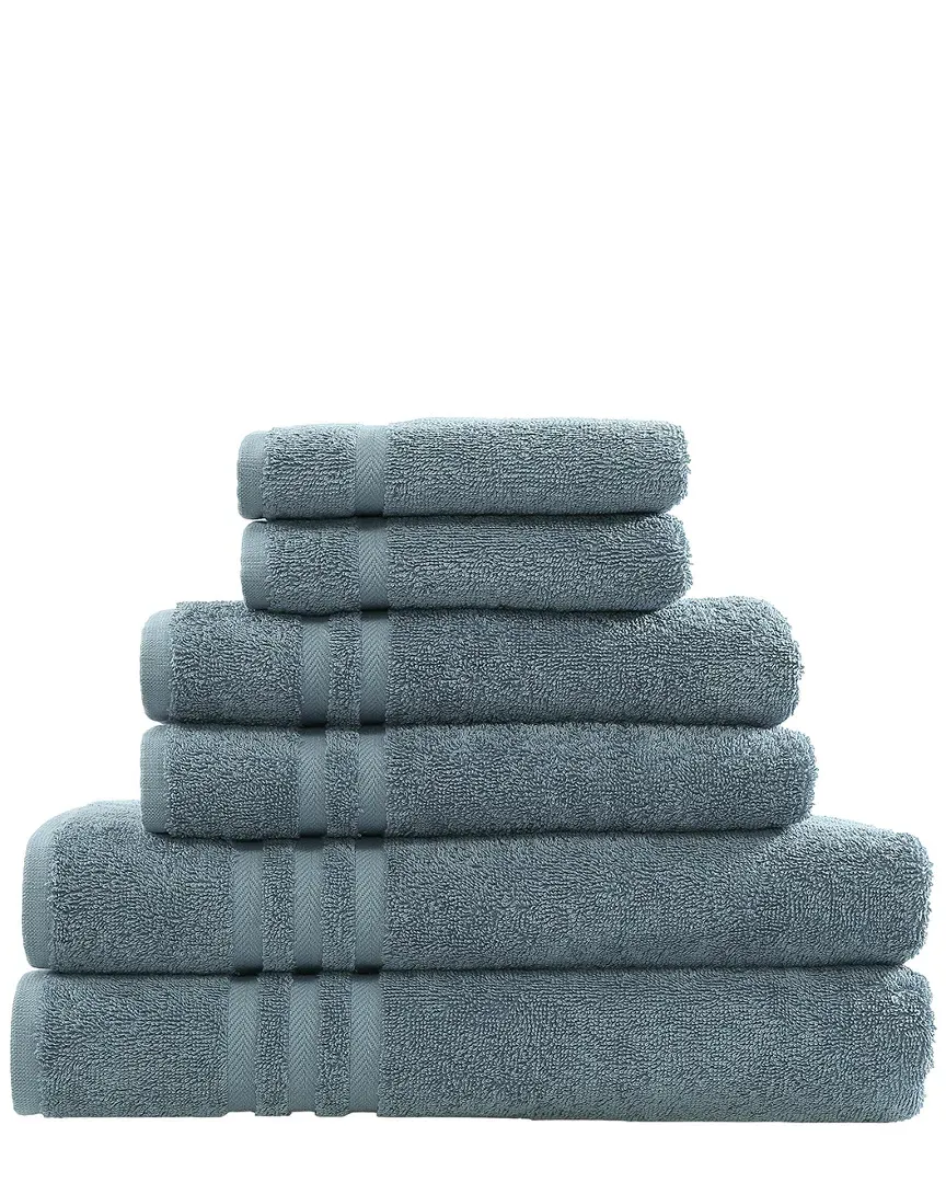 Denzi 6-Piece Towel Set - Blue, Cotton image