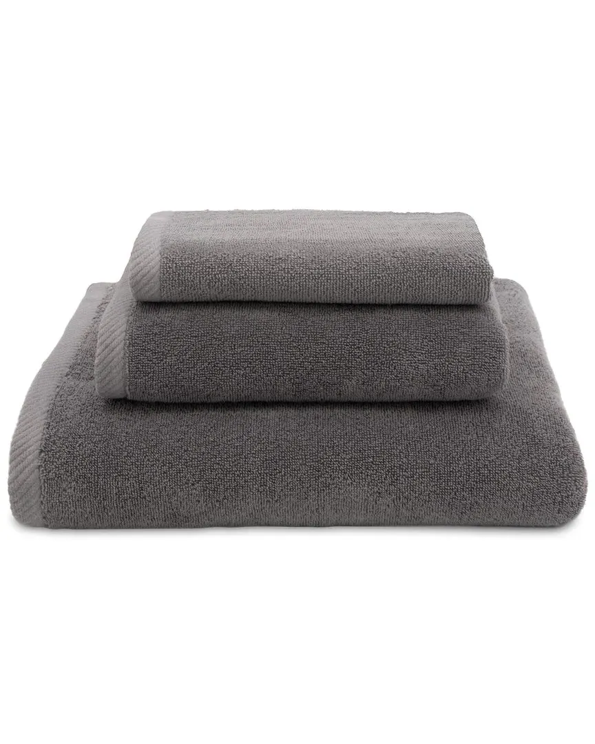 Ediree 3pc Towel Set - Charcoal, Turkish Cotton image