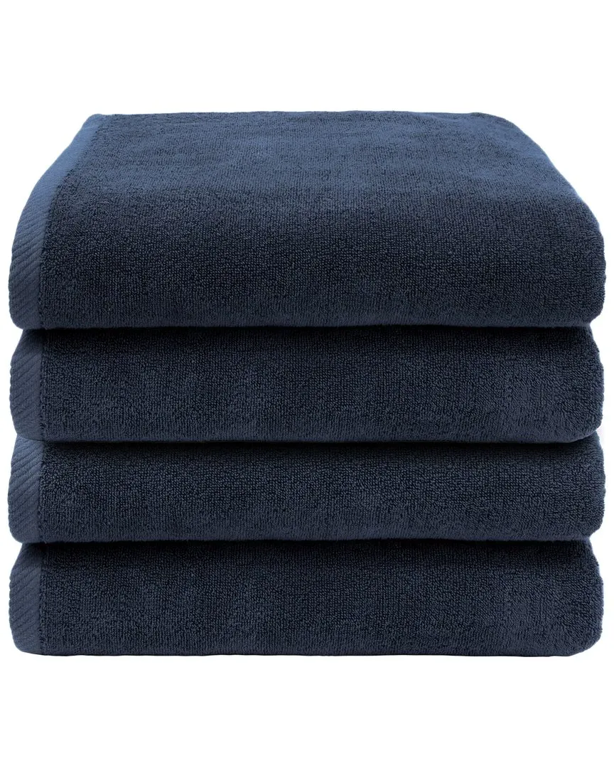 Ediree Bath Towel Set - Blue, Turkish Cotton