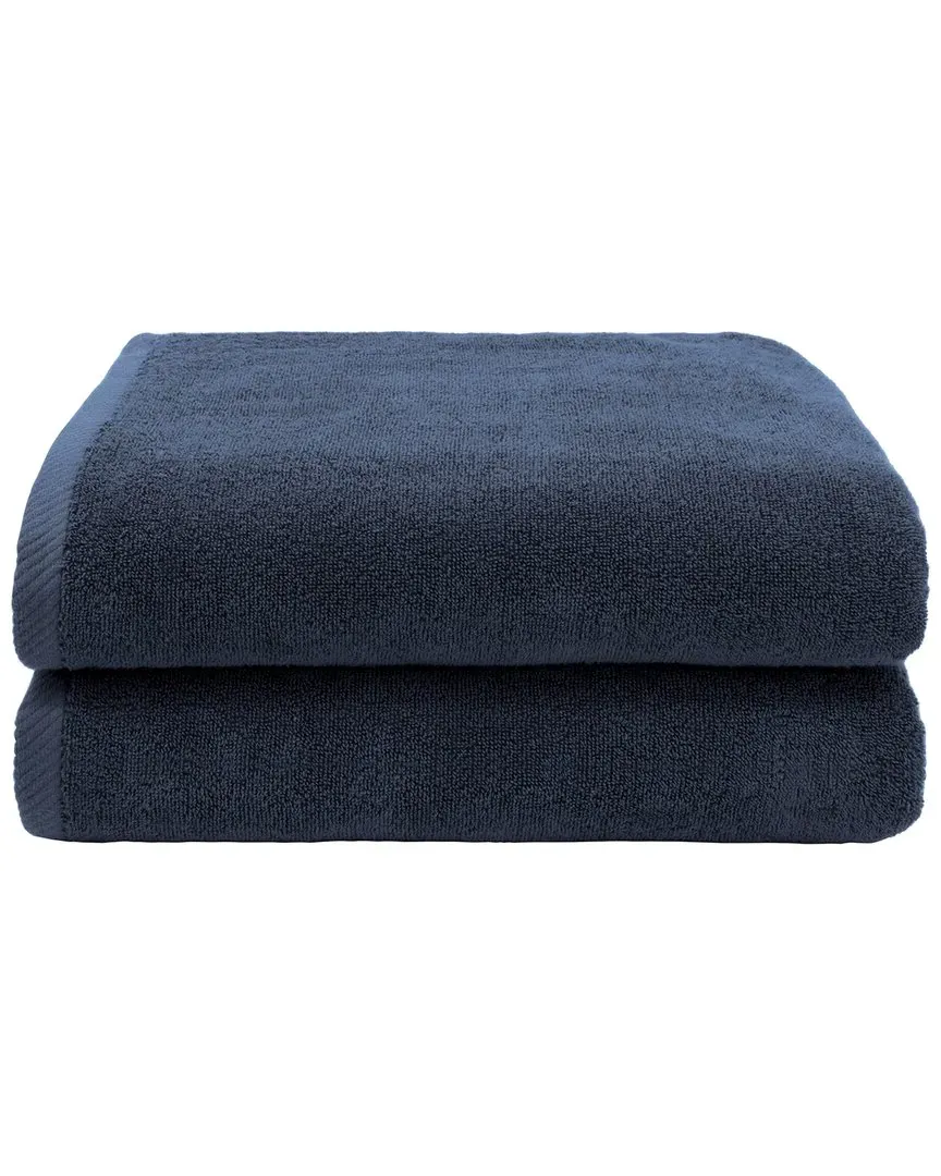 Ediree Bath Towel Set - Blue, Turkish Cotton