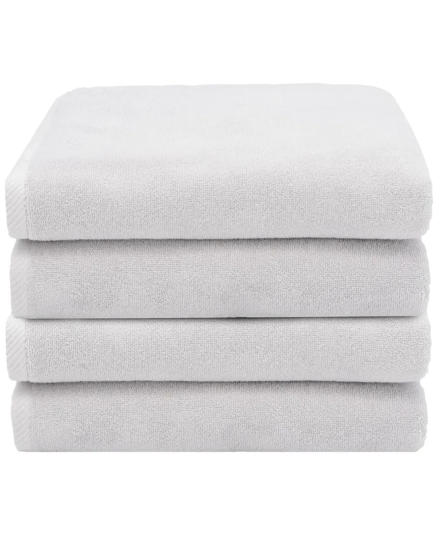 Ediree Bath Towel Set - Silver, Turkish Cotton