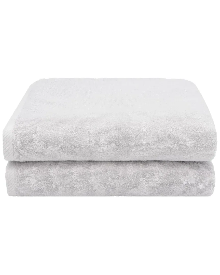 Ediree Bath Towel Set - Silver, Turkish Cotton