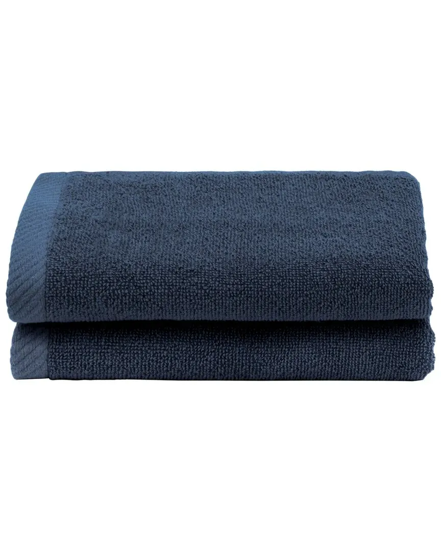 Ediree Fingertip Towels Set of 2 - Marine, Turkish Cotton