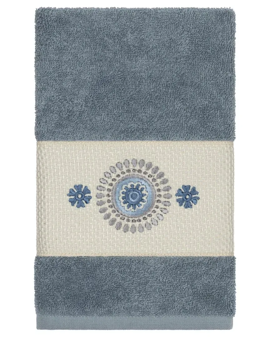 Isabelle Turkish Cotton Embellished Hand Towel - Teal