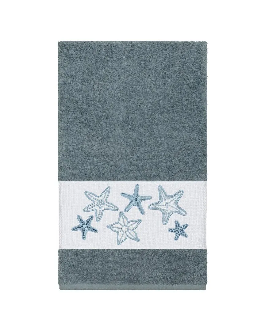 Lydia Embellished Bath Towel - Teal, Turkish Cotton
