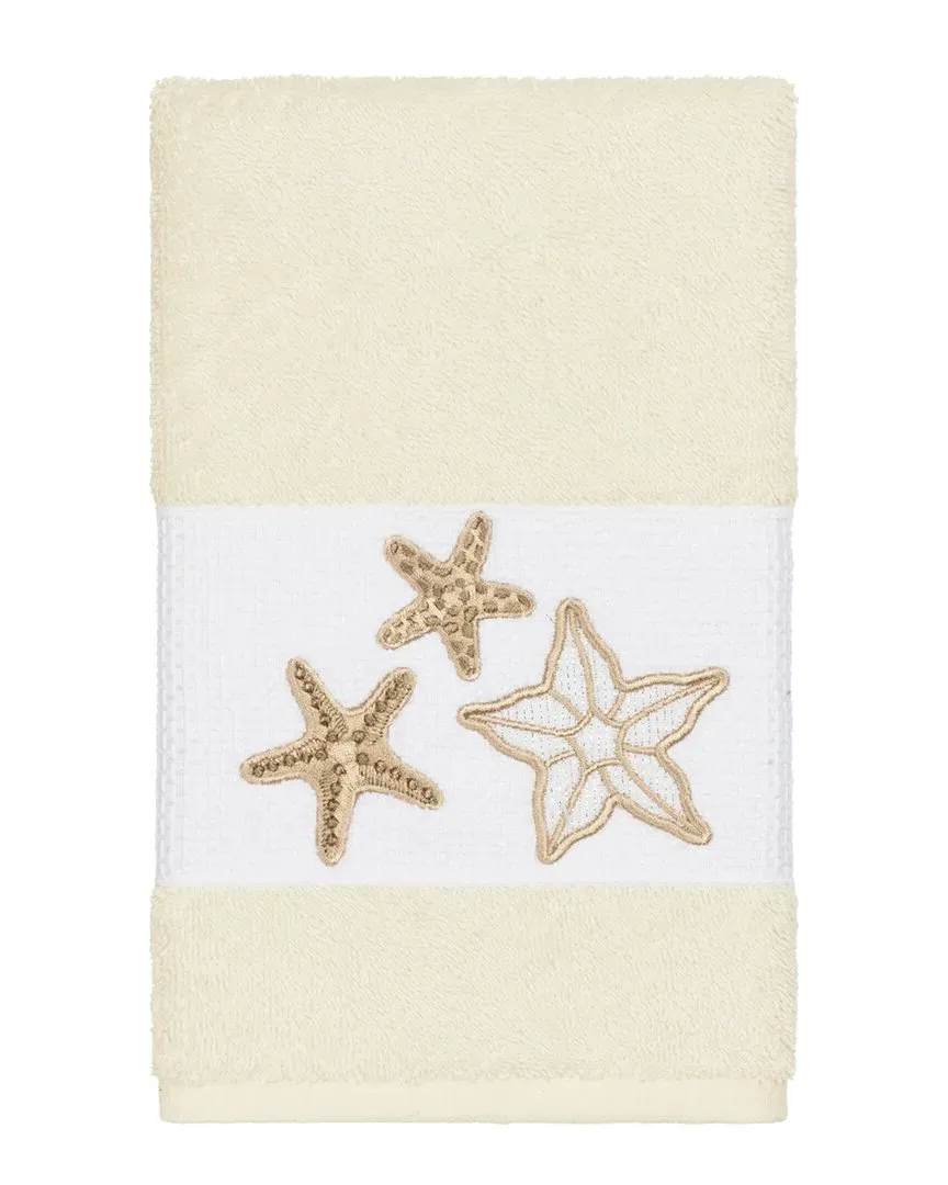 Lydia Embellished Hand Towel - Cream, Turkish Cotton image