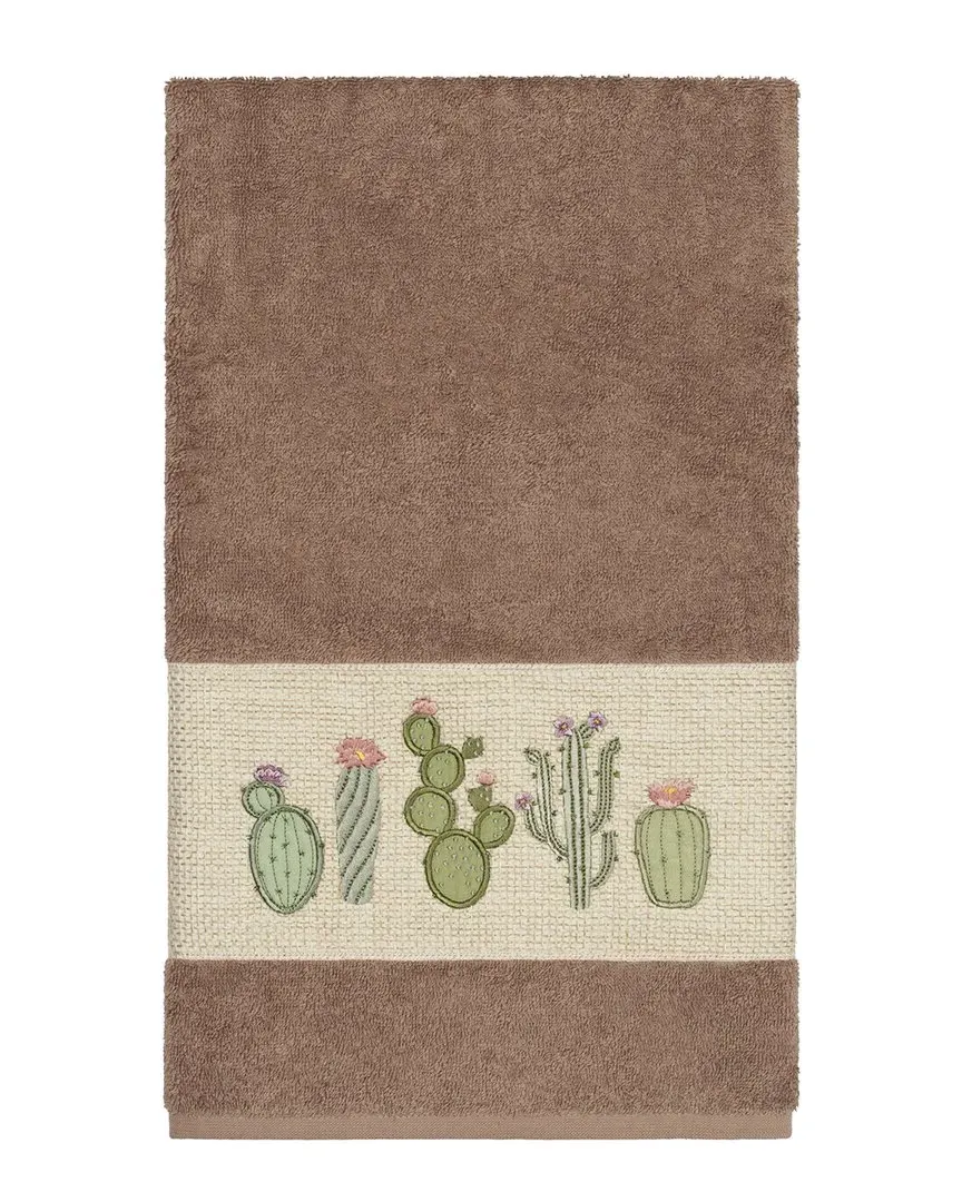 Mila Embellished Bath Towel - Latte, Turkish Cotton