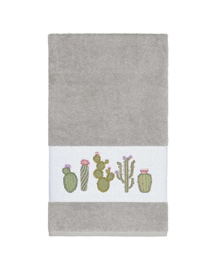 Mila Embellished Bath Towel - Light Grey, Turkish Cotton
