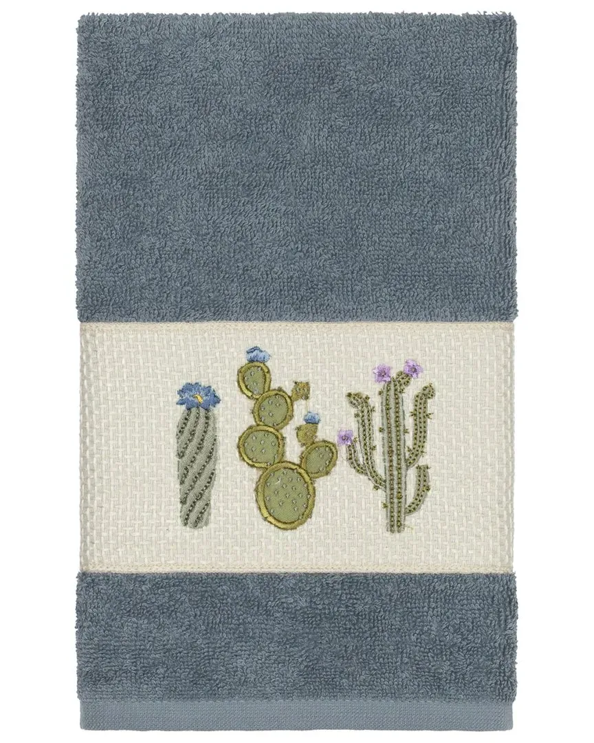 Mila Embellished Hand Towel - Teal, Turkish Cotton