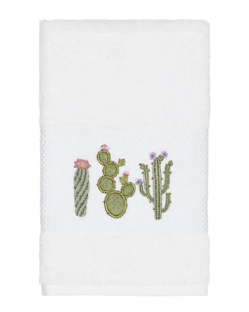 Mila Embellished Hand Towel - White, Turkish Cotton