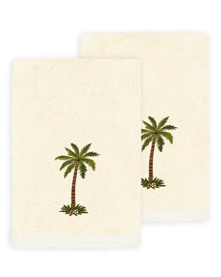 Palmera 2pc Fingertip Towel Set - Beige, Turkish Cotton