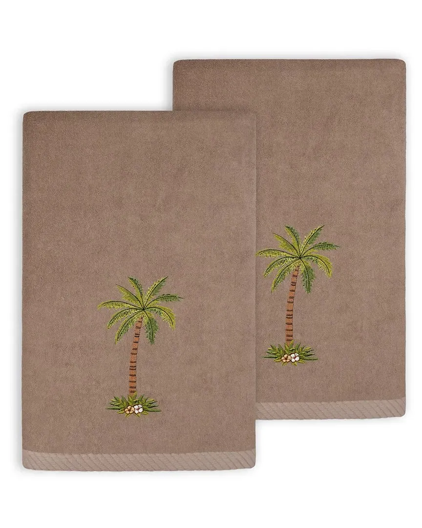 Palmera 2pc Fingertip Towel Set - Cocoa, Turkish Cotton