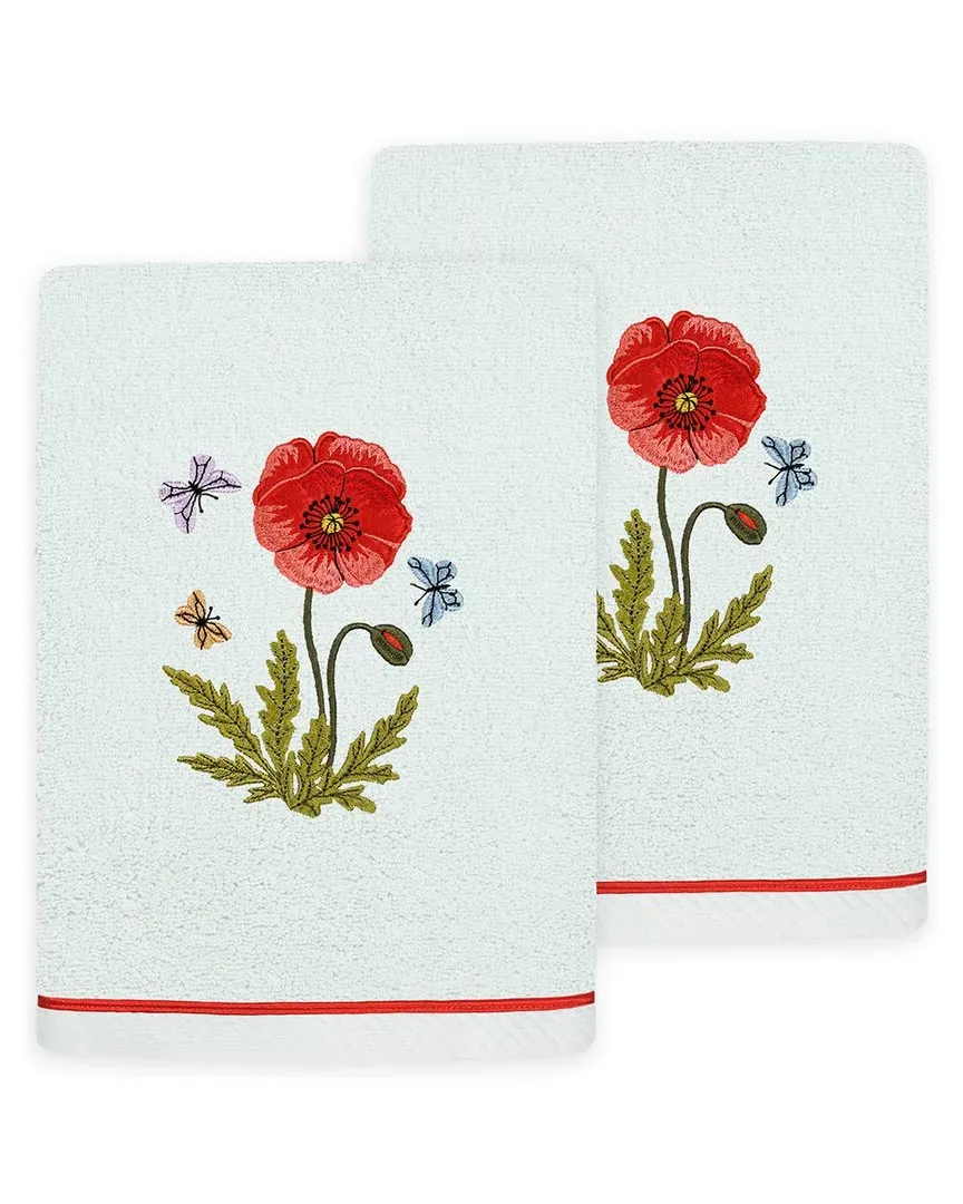 Polly 2pc Hand Towel Set - Aqua, Turkish Cotton image