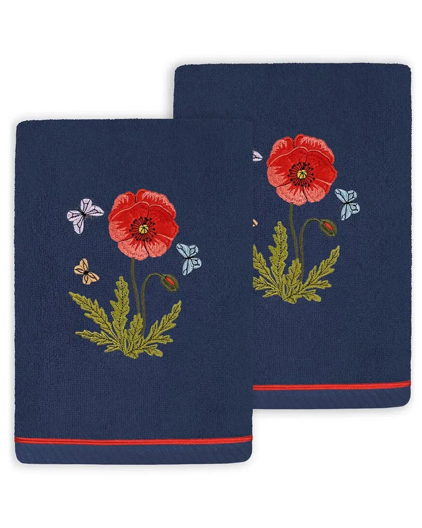 Polly 2pc Hand Towel Set - Marine, Turkish Cotton