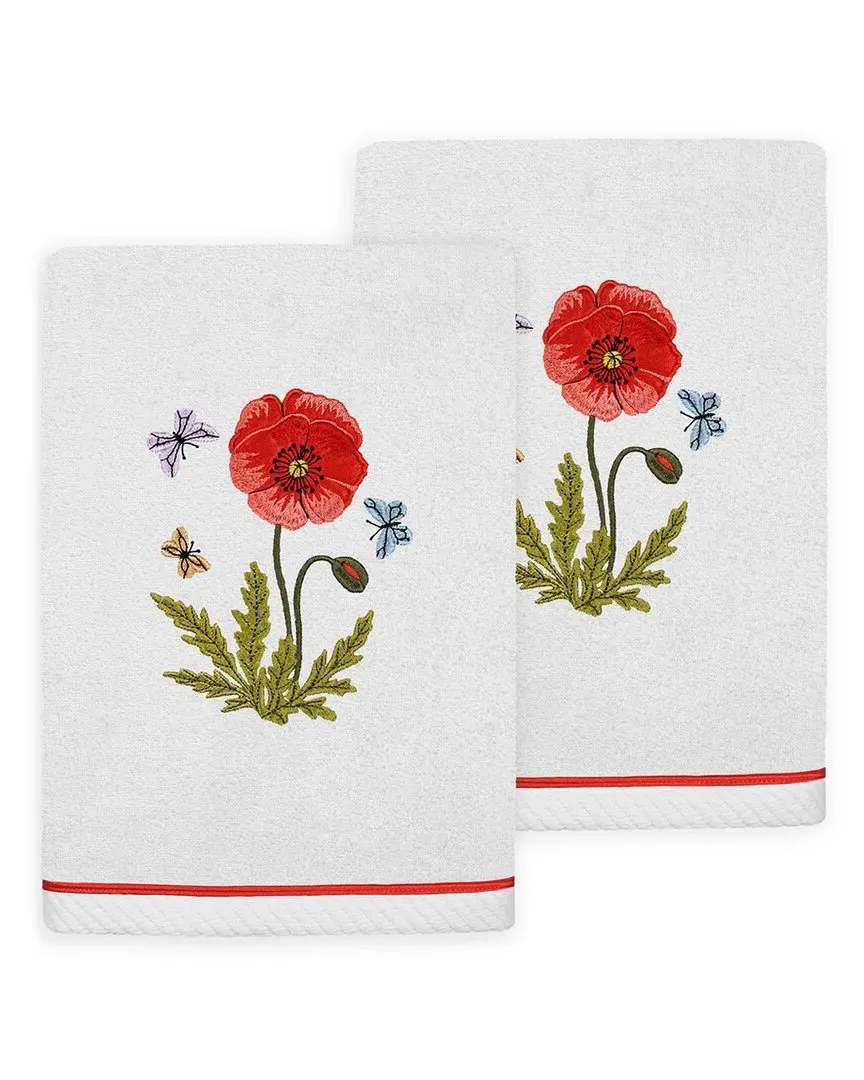 Polly 2pc Hand Towel Set - Silver, Turkish Cotton