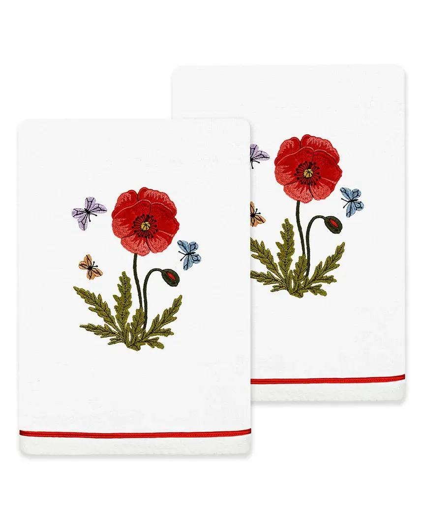 Polly 2pc Hand Towel Set - White, Turkish Cotton