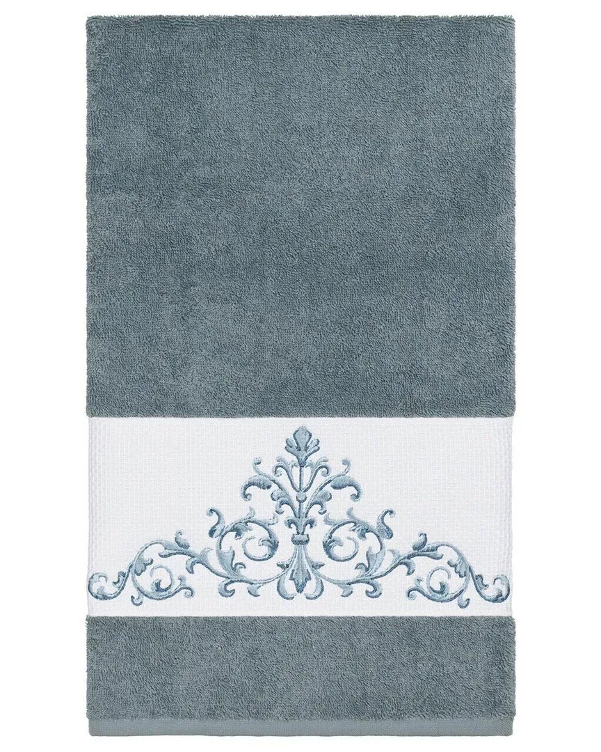 Scarlet Embellished Bath Towel - Teal, Turkish Cotton