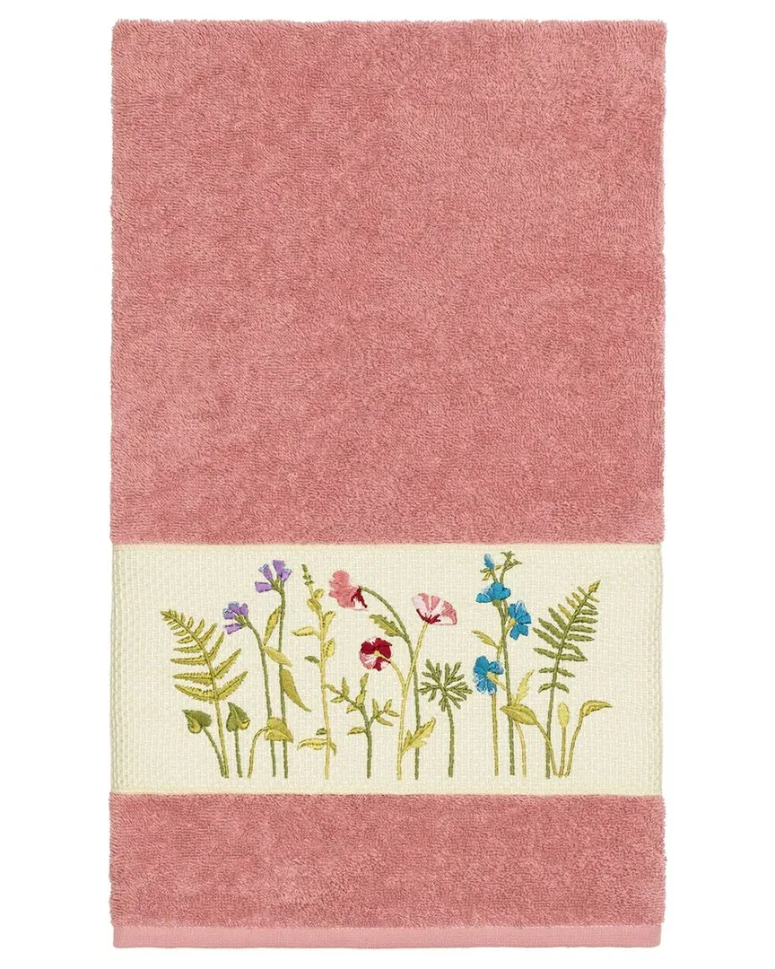 Serenity Embellished Bath Towel - Rose, Turkish Cotton