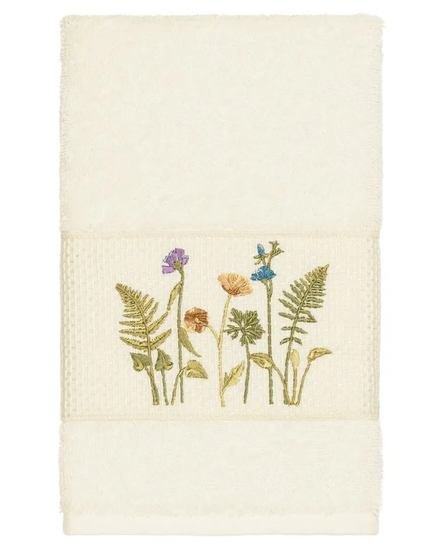 Serenity Embellished Hand Towel - Cream, Turkish Cotton