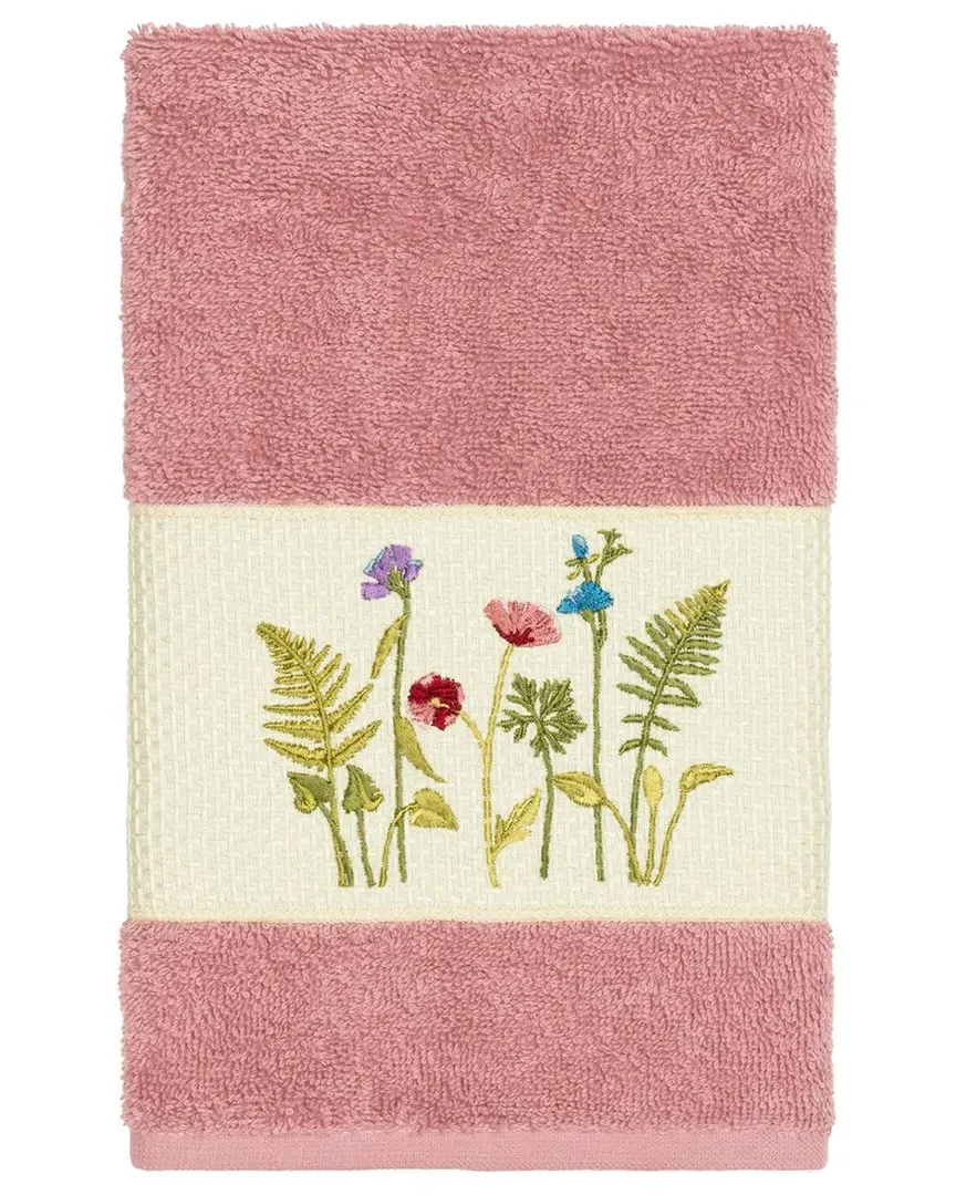 Serenity Embellished Hand Towel - Rose, Turkish Cotton