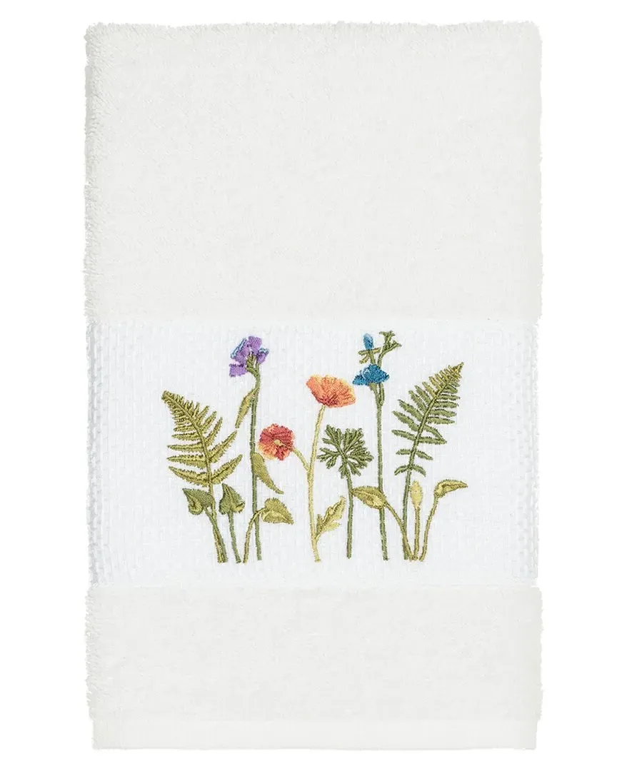 Serenity Embellished Hand Towel - White, Turkish Cotton