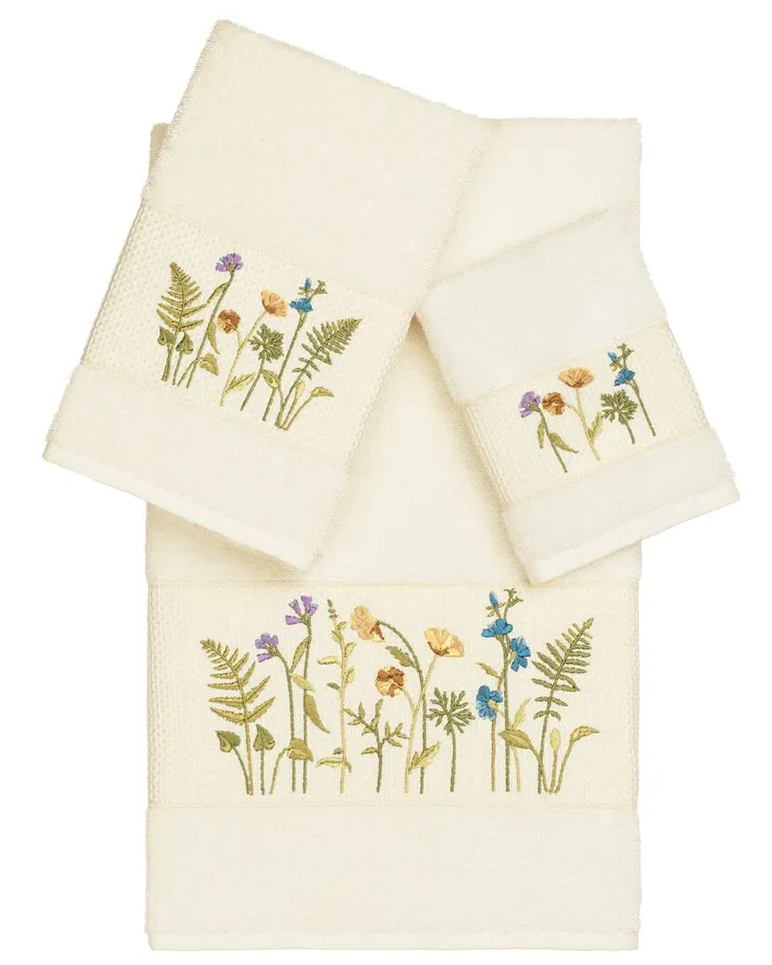 Serenity Embellished Towel Set - Cream, Turkish Cotton