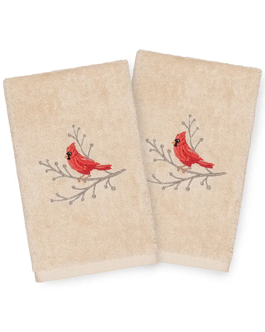Set of 2 Christmas Cardinal Hand Towels - Sand, Cotton image