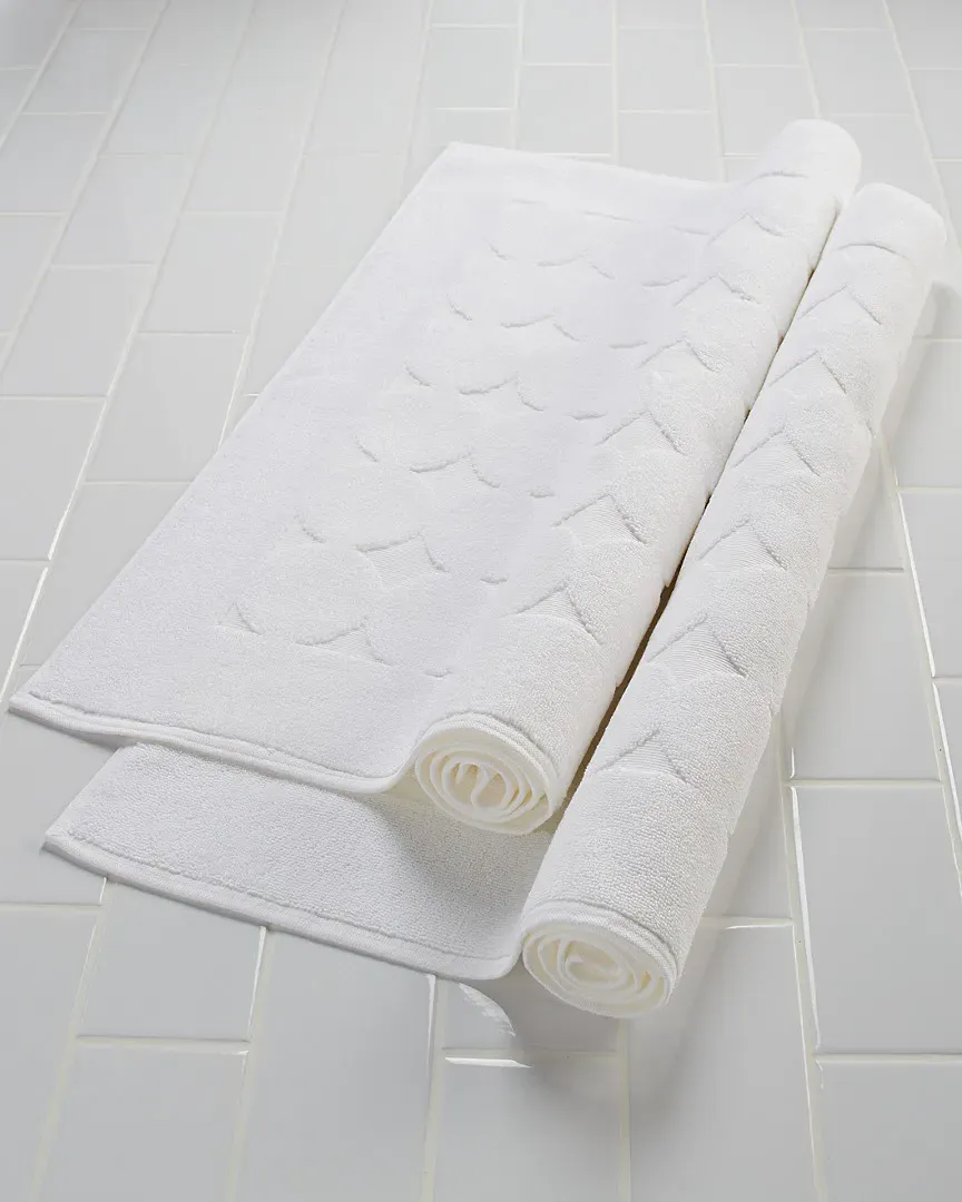 Sinemis Circle Set of 2 Bath Mats - Beige, Cotton