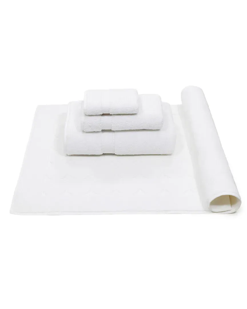 Sinemis Terry 4-Piece Towel Set - White, Cotton