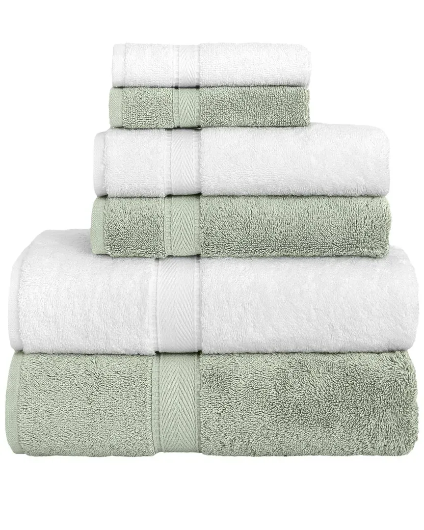 Sinemis Terry 6pc Towel Set - Turkish Cotton