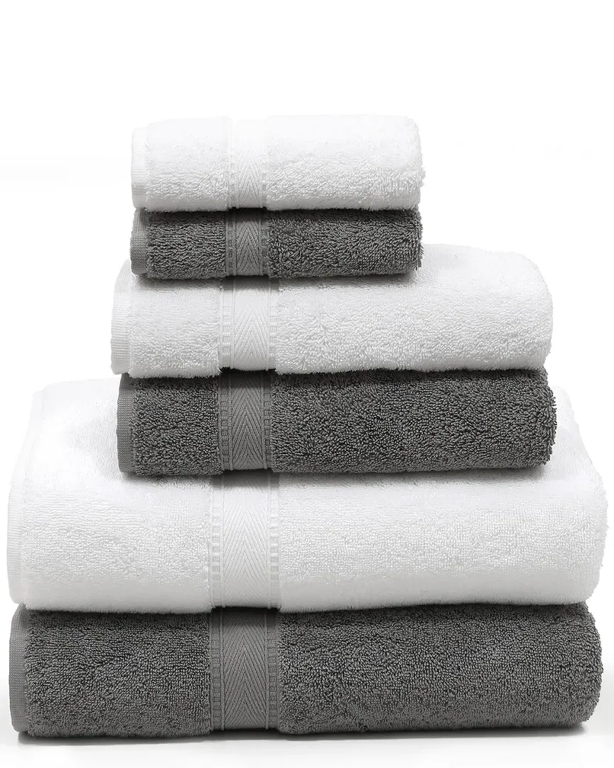 Sinemis Terry 6pc Towel Set - Turkish Cotton