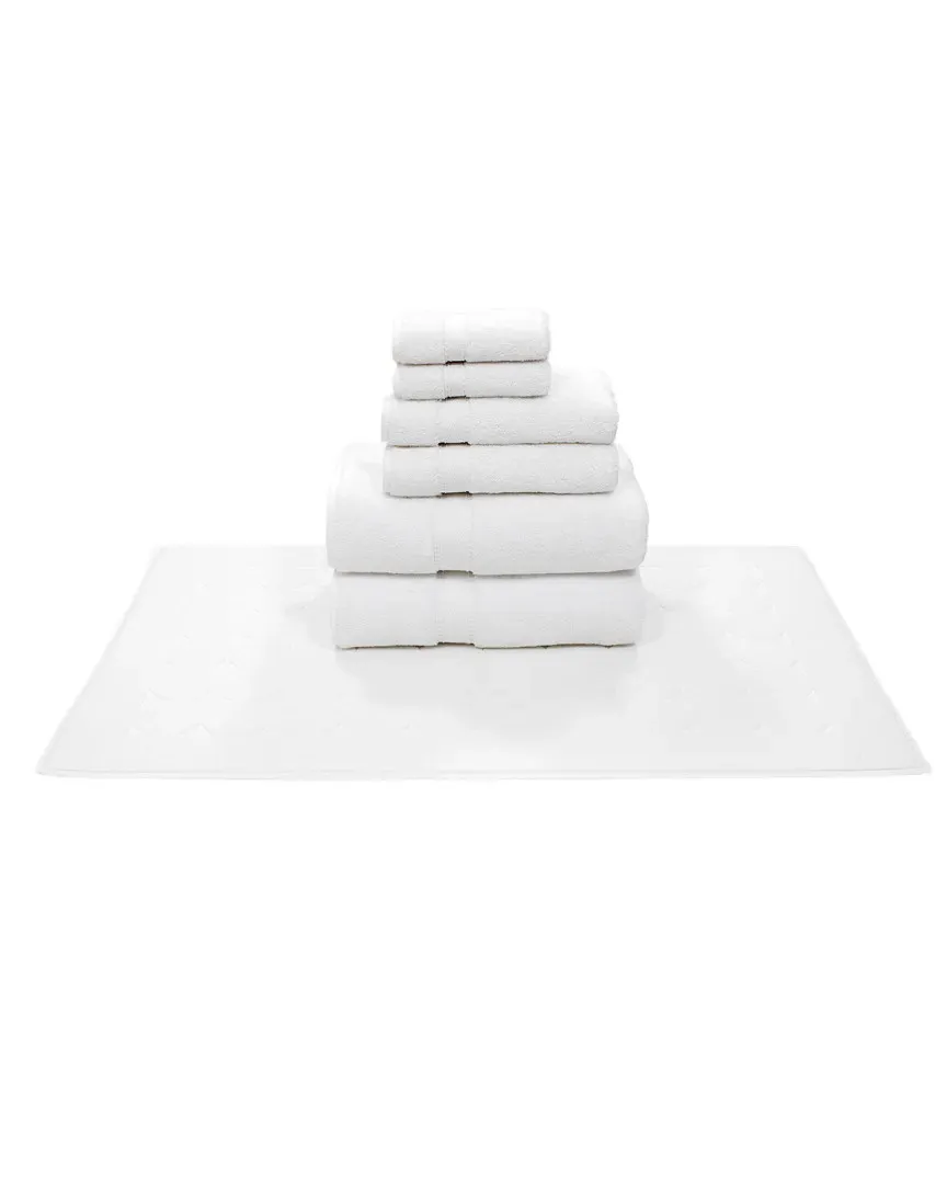 Sinemis Terry 7-Piece Towel Set - White, Cotton
