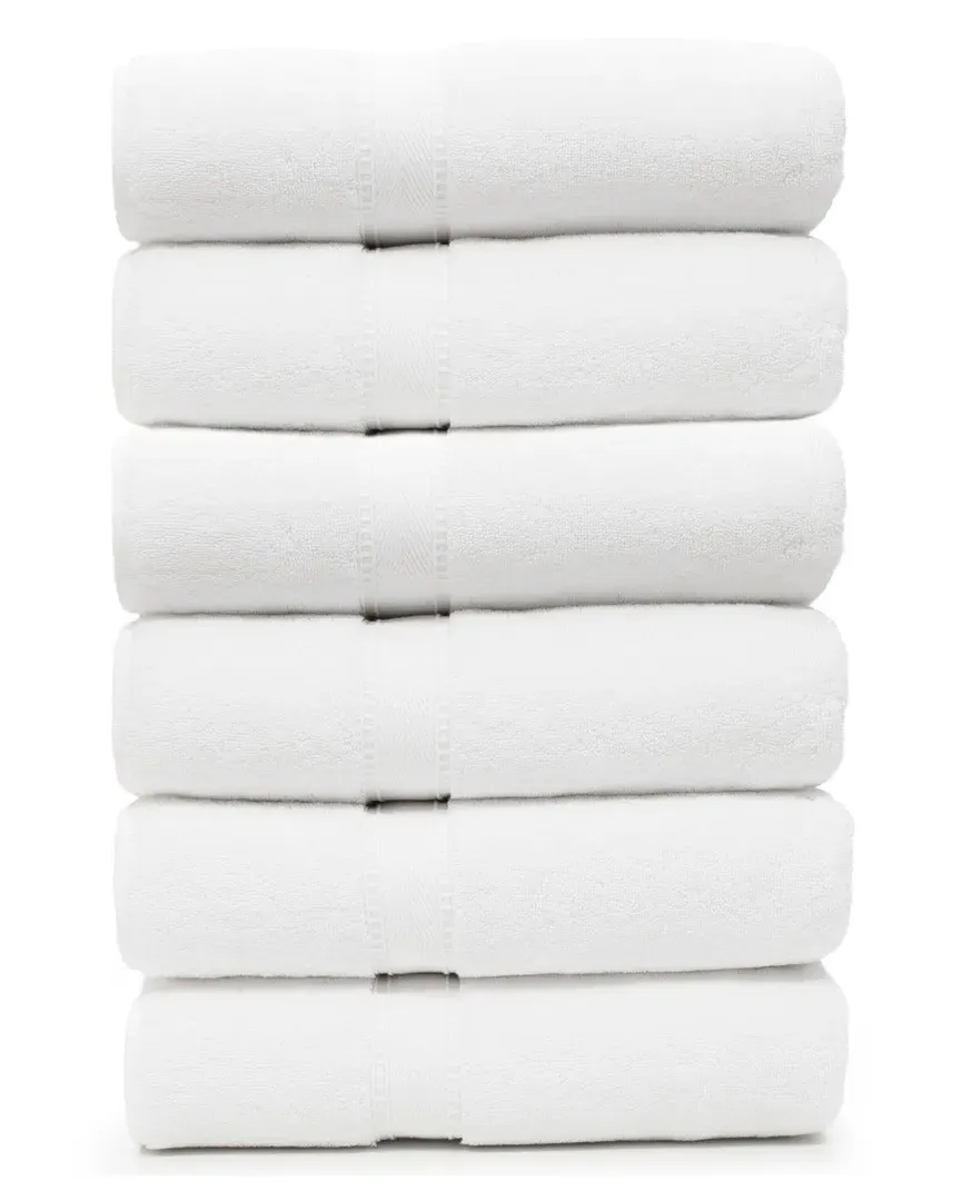 Sinemis Terry Bath Towel Set of 6 - Cotton