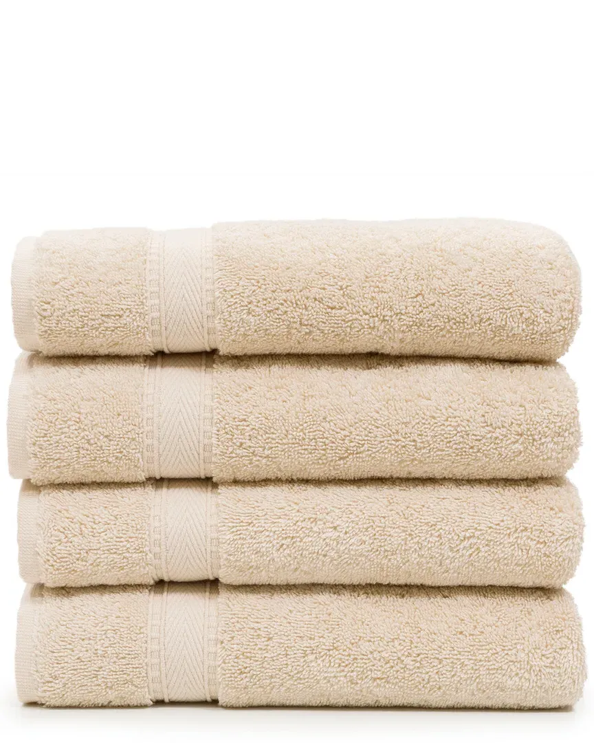 Sinemis Terry Hand Towels Set of 4 - Beige, Cotton image
