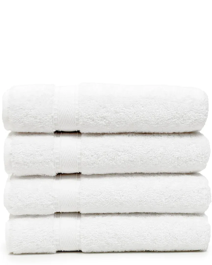 Sinemis Terry Hand Towels Set of 4 - White, Cotton