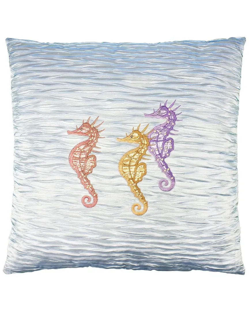 Sofia Square Pillow Cover - Blue, Cotton