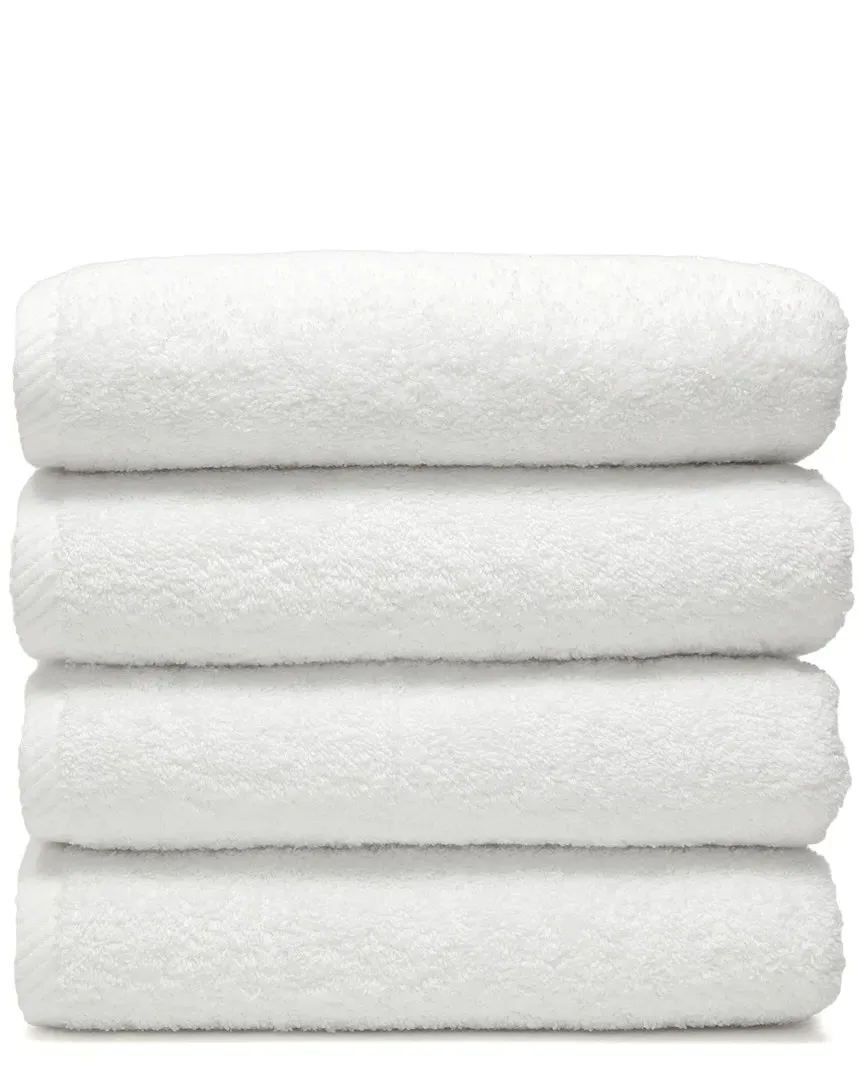 Soft Twist Set of 4 Hand Towels - White, Cotton