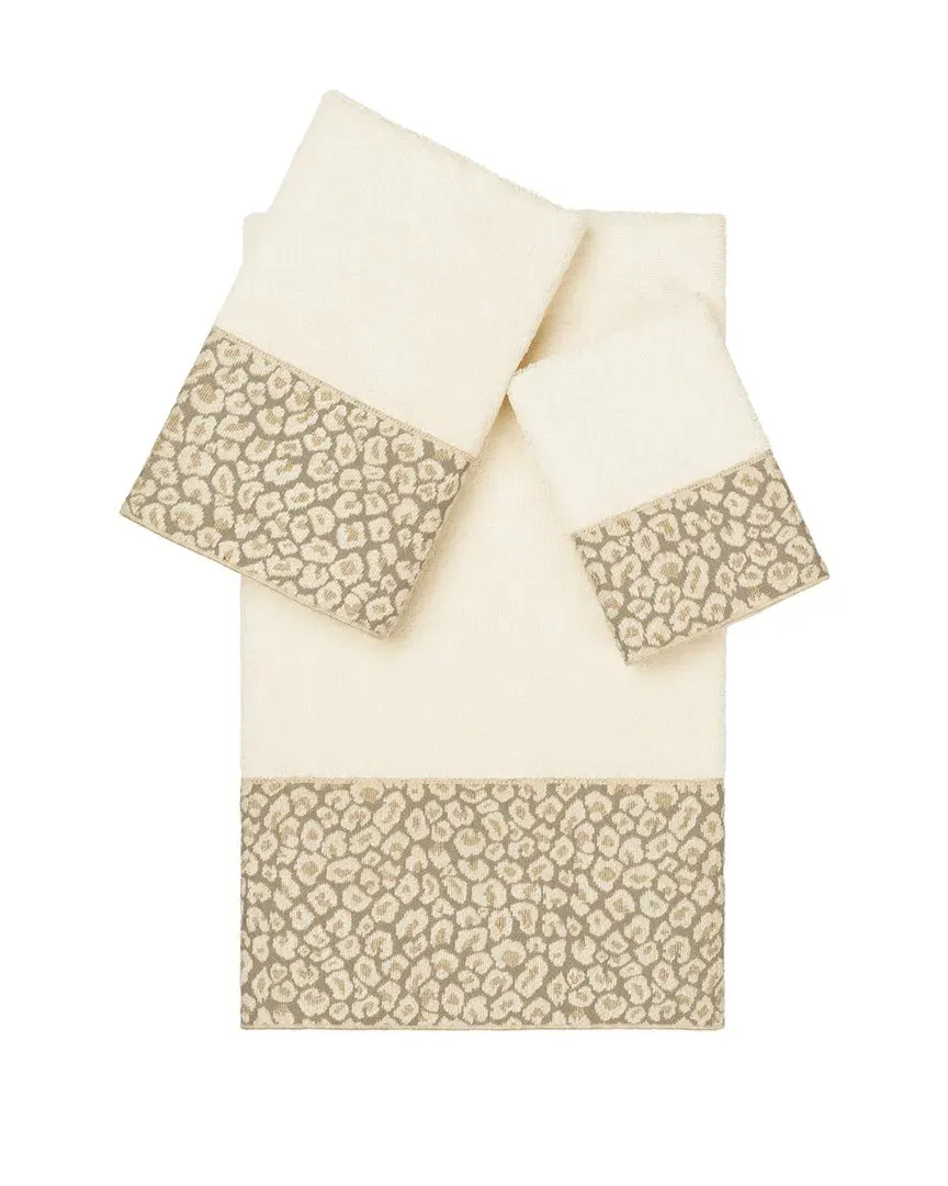 Spots 3-Piece Embellished Towel Set - Cream, Turkish Cotton image