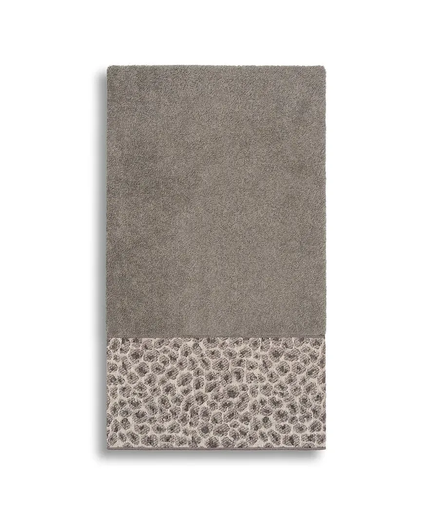 Spots Embellished Bath Towel - Dark Grey, Turkish Cotton