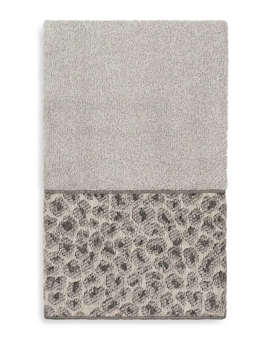 Spots Embellished Hand Towel - Light Grey, Turkish Cotton