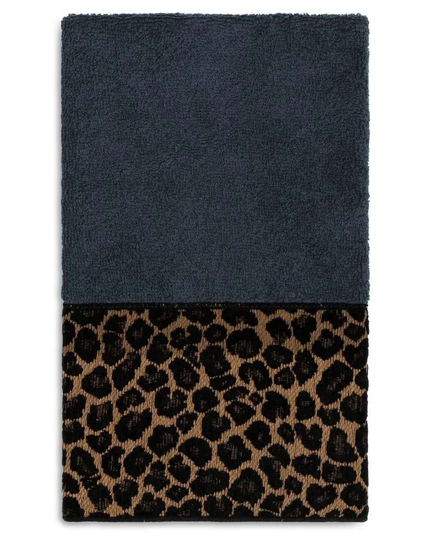 Spots Embellished Hand Towel - Navy, Turkish Cotton
